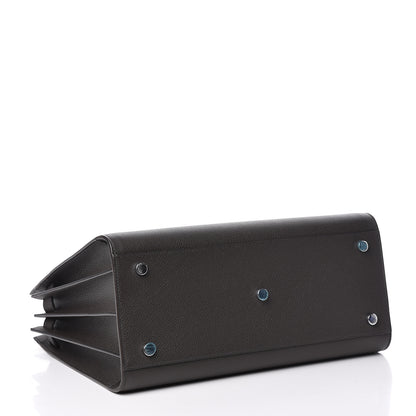 Saint Laurent Grained Calfskin Small Sac De Jour Coal 4 of 9