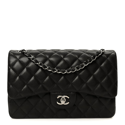 Chanel Caviar Quilted Jumbo Double Flap Dark Brown 1 of 11