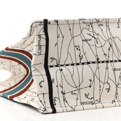Christian Dior Canvas Embroidered Large Zodiac Book Tote Latte Multicolor 9 of 17
