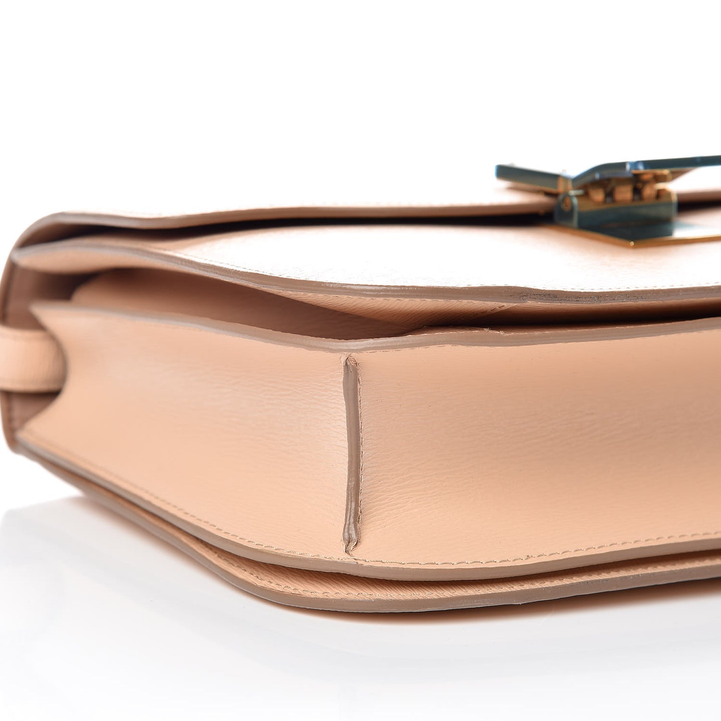 Liege Calfskin Medium Classic Box Flap Bag Nude