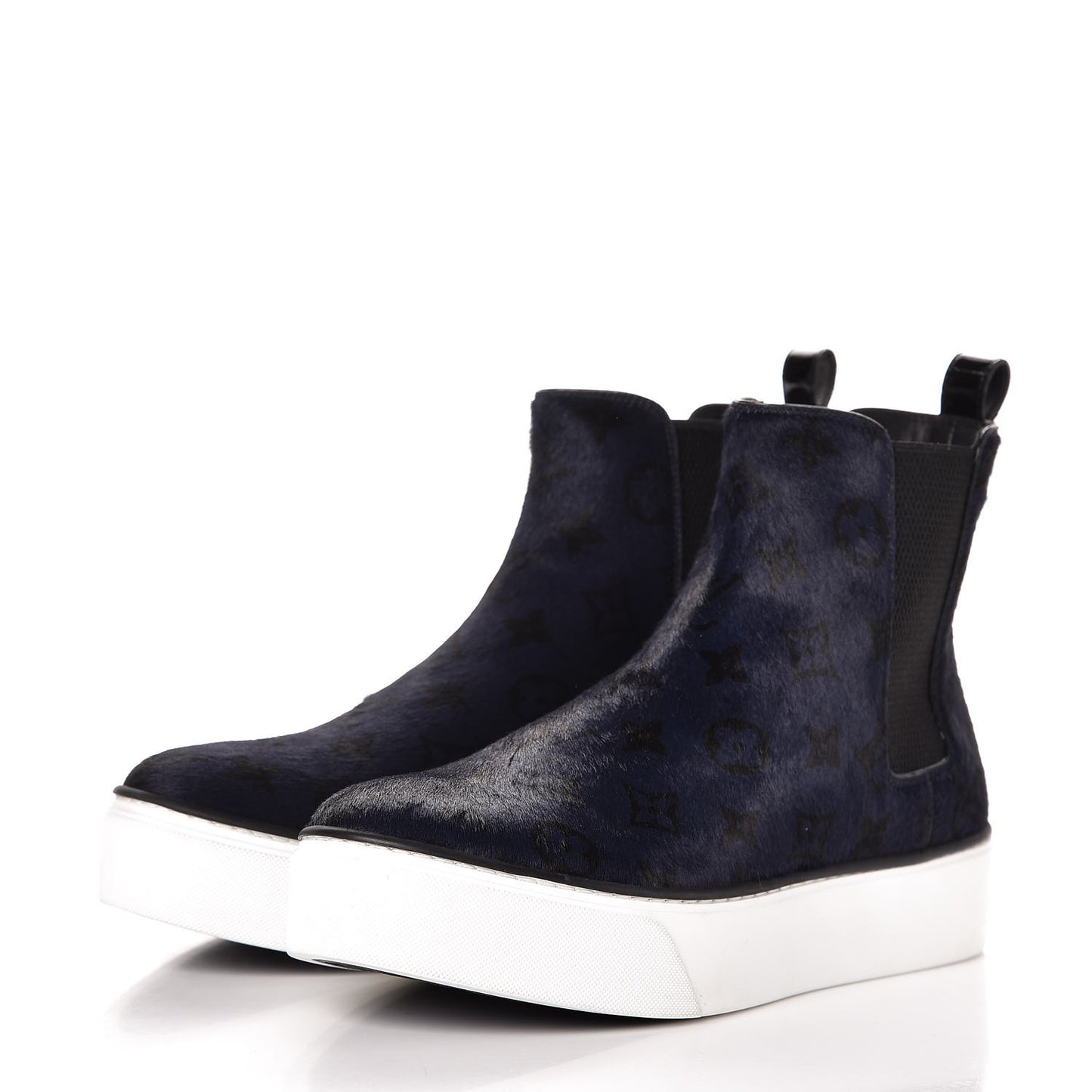 Pony Hair Moonwalk Sneaker Boot 39.5 Marine