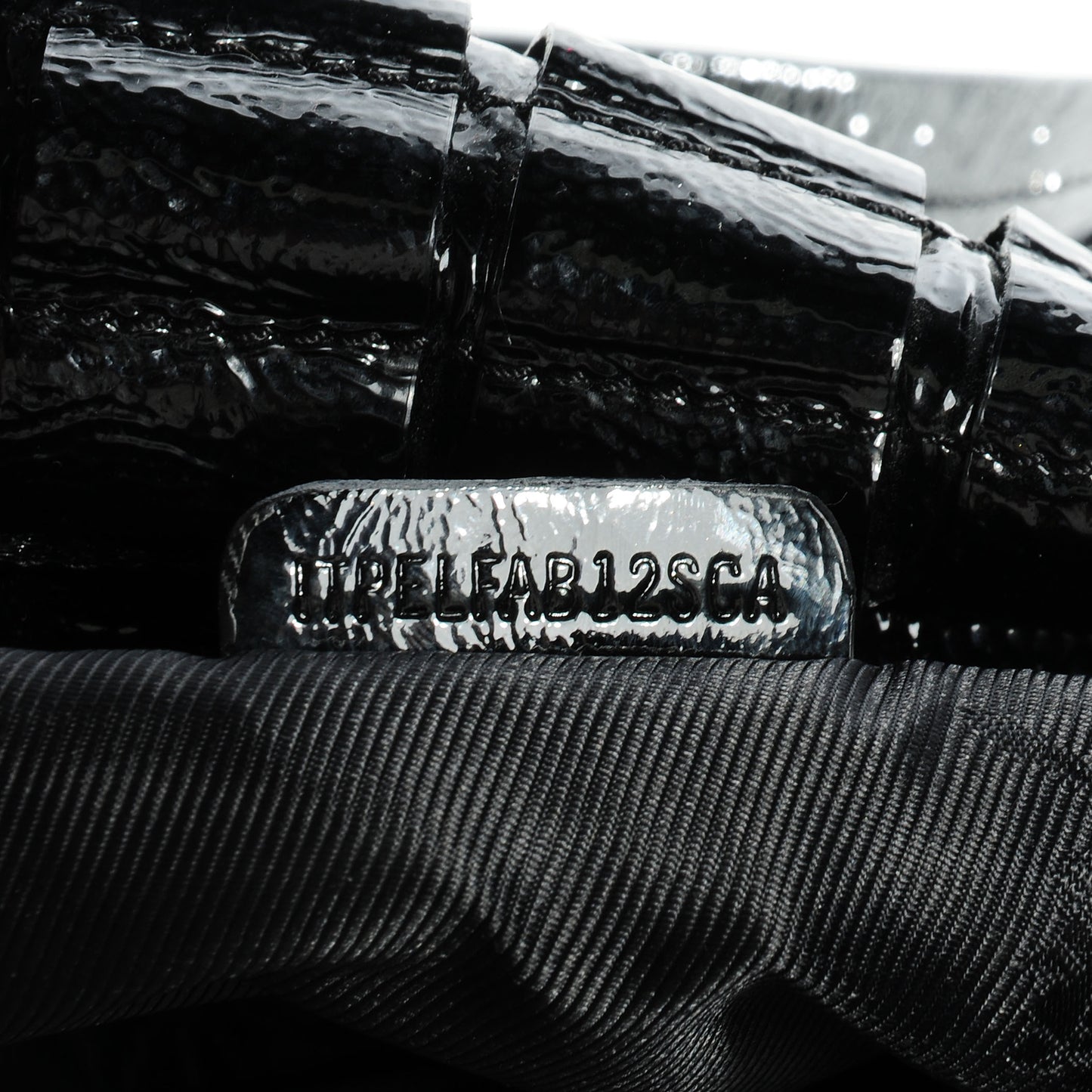 Patent Leather Cartridge Pleat Tote Black