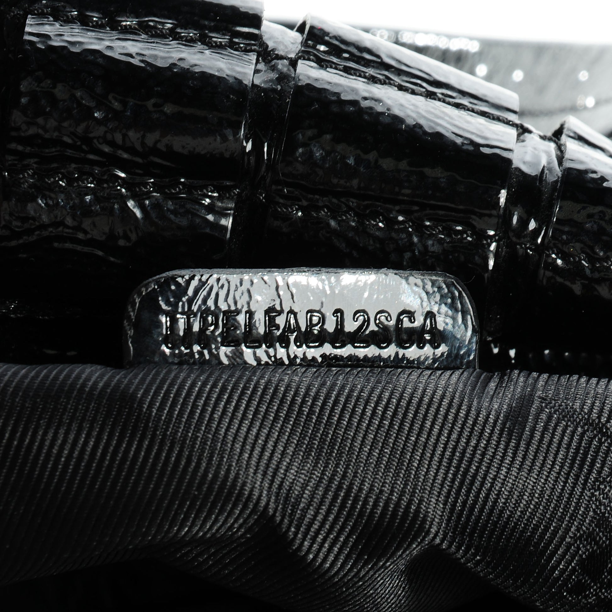 Burberry Patent Leather Cartridge Pleat Tote Black 8 of 8