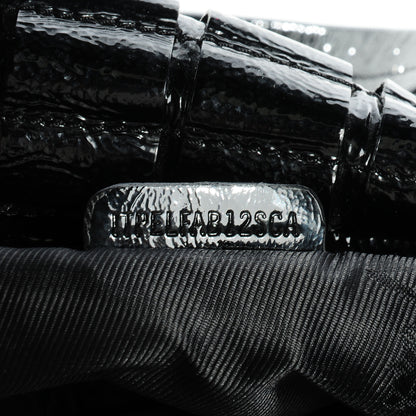 Burberry Patent Leather Cartridge Pleat Tote Black 8 of 8