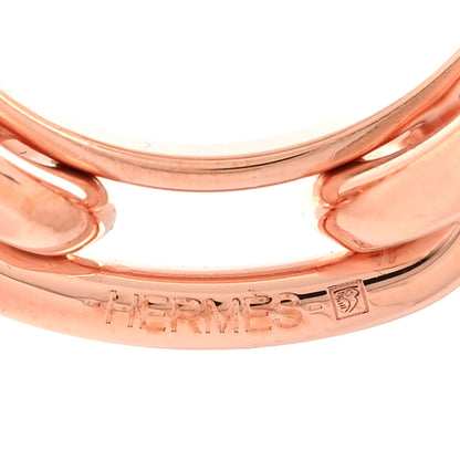 Hermes Plated Brass Regate Scarf Ring Plaqué Or Rose 3 of 5