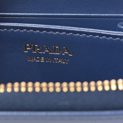 Prada Vitello Move Metal Coin Purse Bleuette 5 of 5