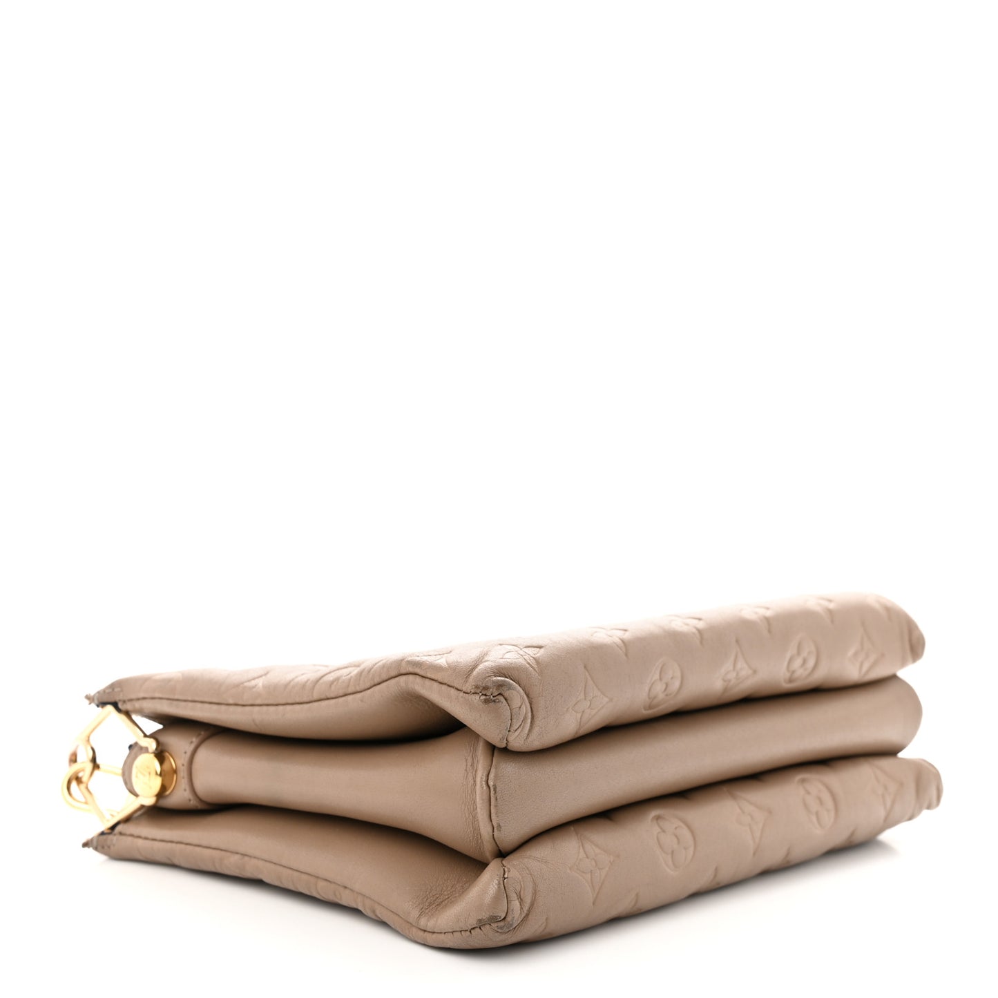 Lambskin Embossed Monogram Coussin PM Taupe