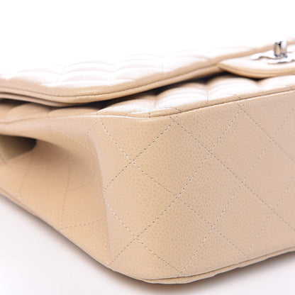 Chanel Caviar Quilted Jumbo Double Flap Beige Clair 9 of 12