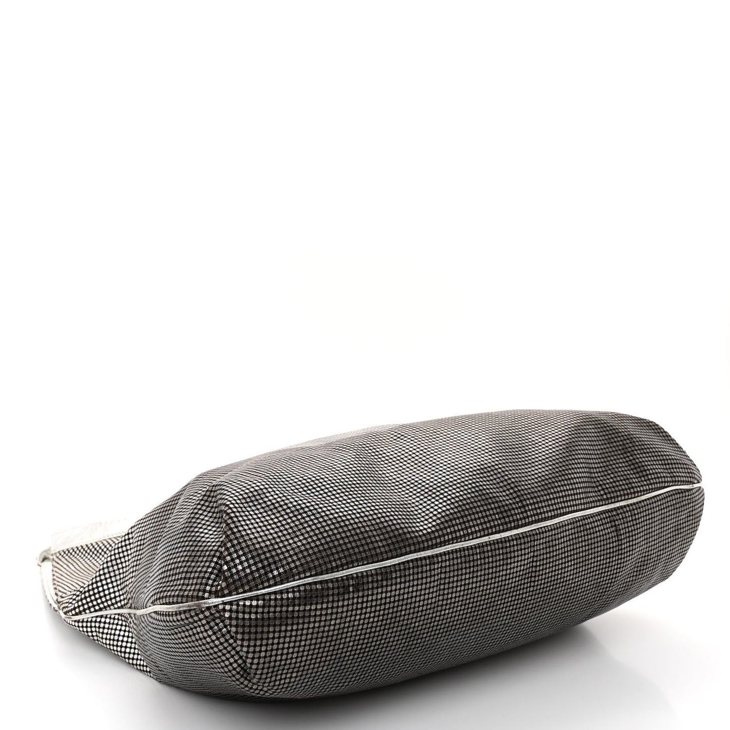 Metallic Perforated Lambskin Hollywood Hobo Silver