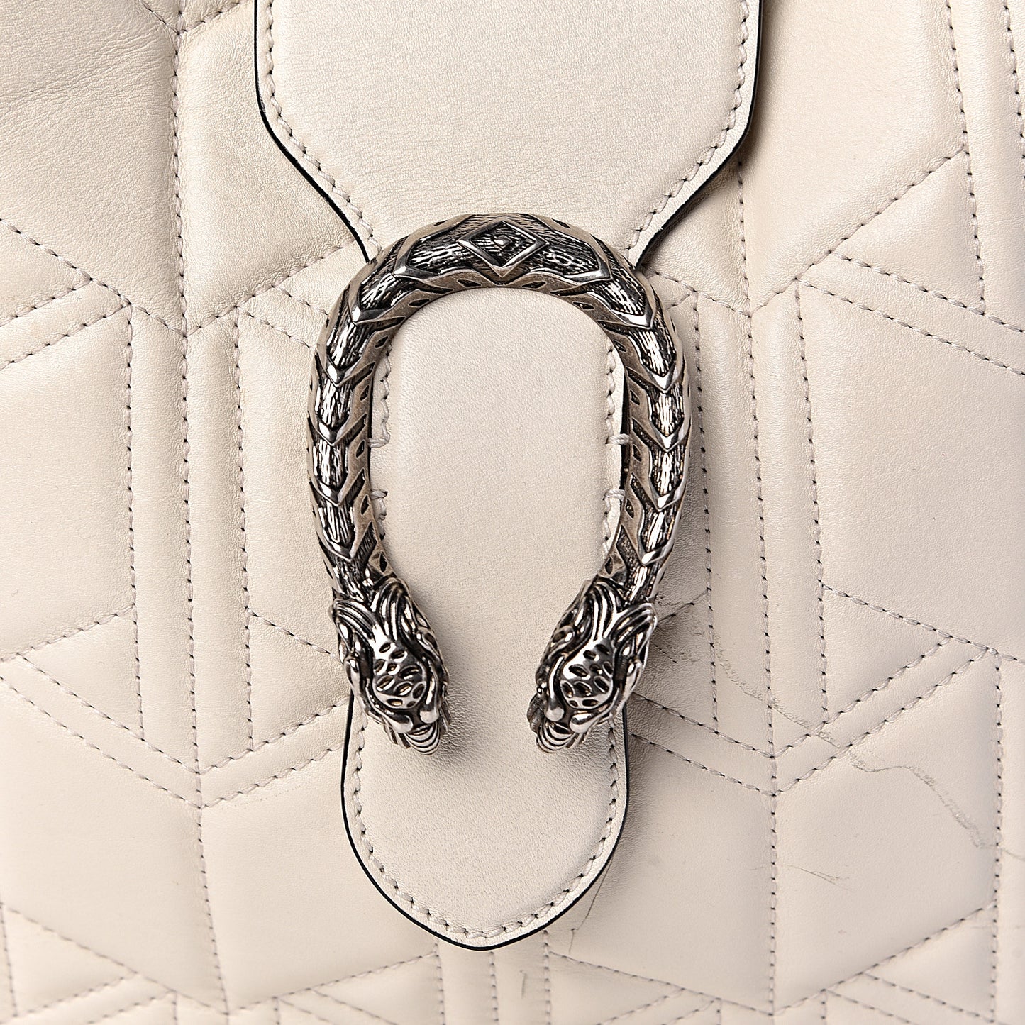 Calfskin Web Quilted Medium Dionysus Hobo White