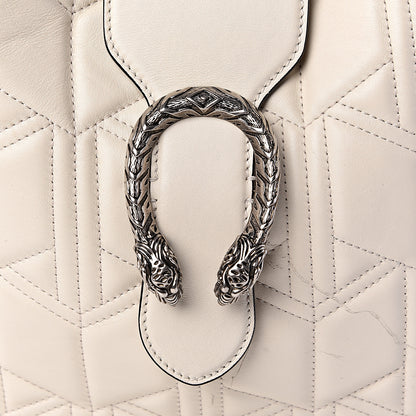 Gucci Calfskin Web Quilted Medium Dionysus Hobo White 10 of 13