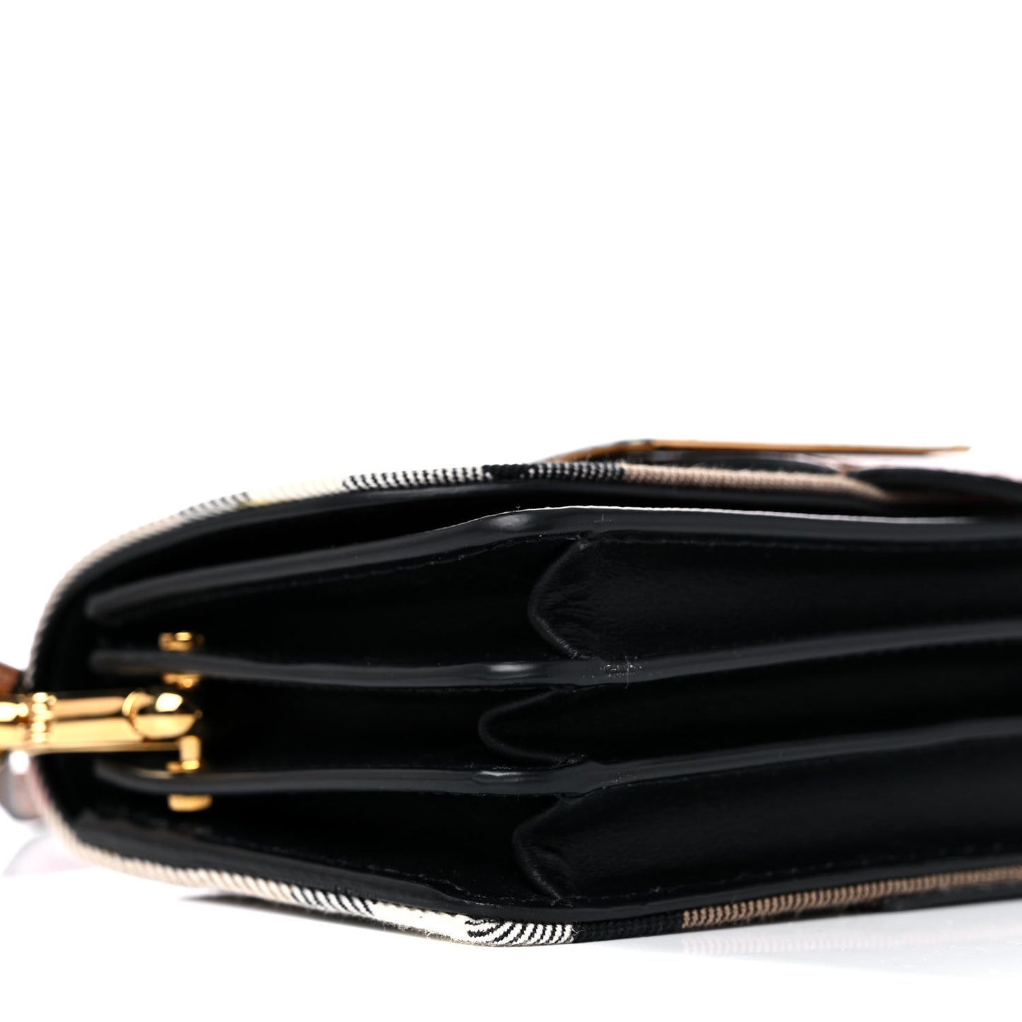 House Check Bridle Calfskin Small Madison Buckle Bag Tan