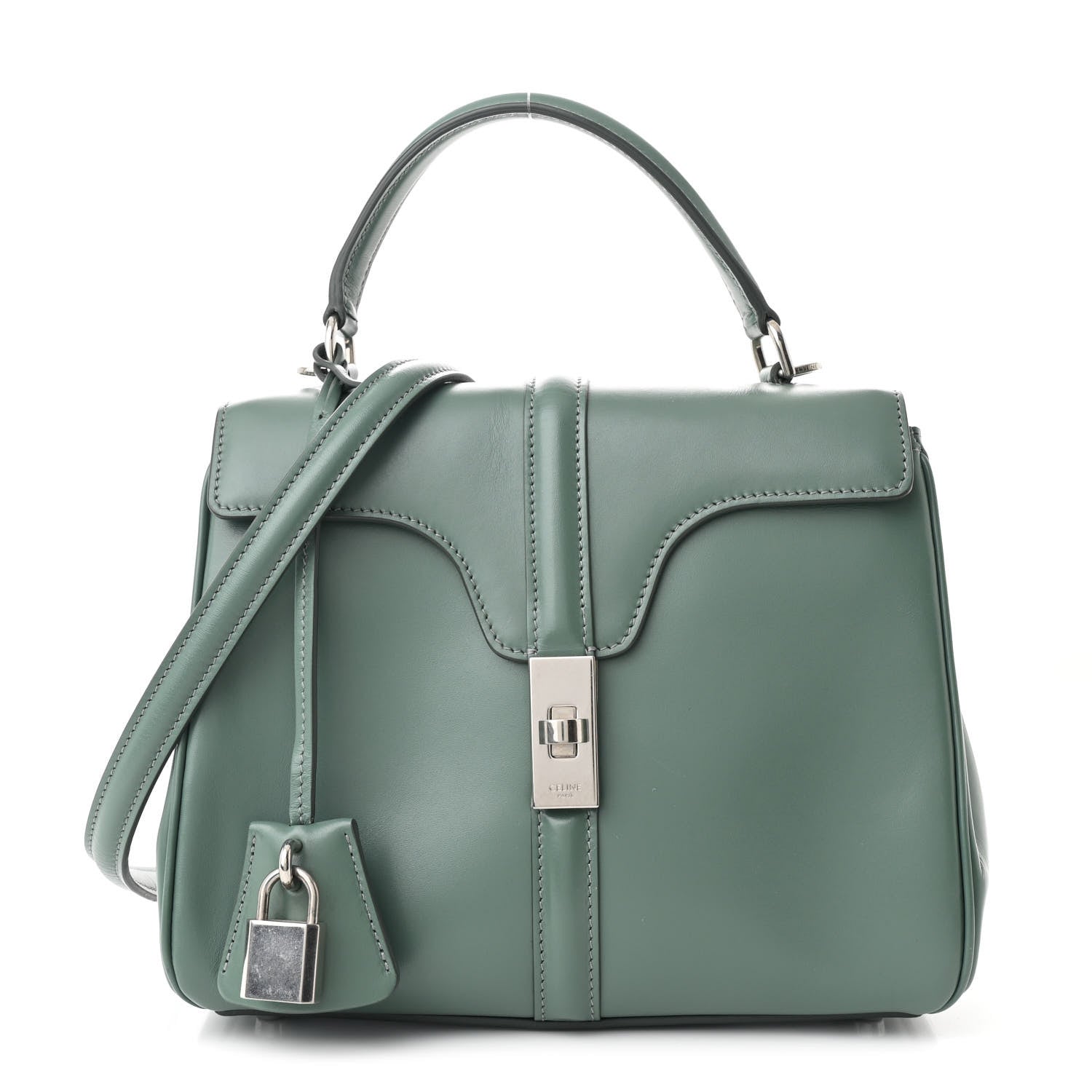 Celine Satinated Calfskin Small 16 Top Handle Bag Celadon 1 of 13