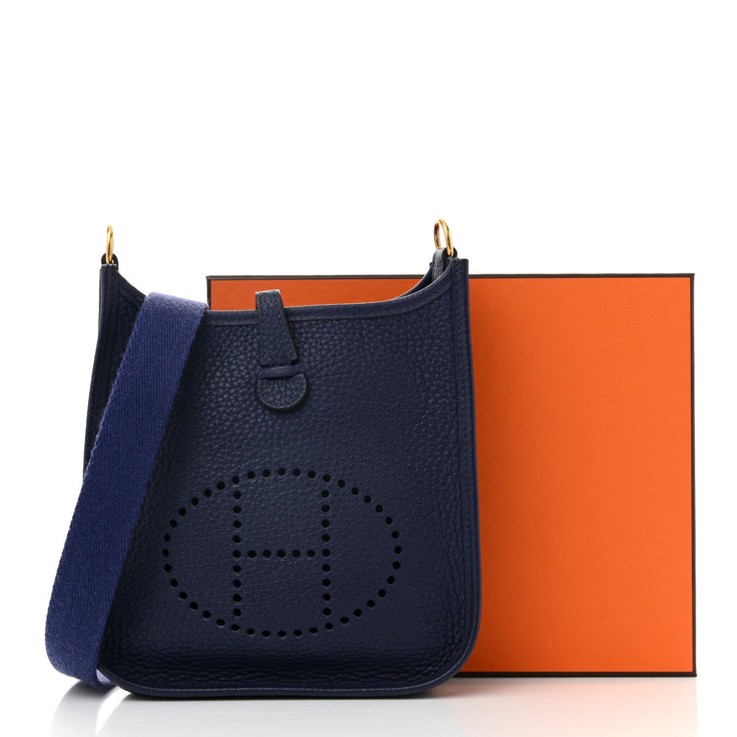 Hermes Taurillon Clemence Evelyne TPM Bleu Encre 11 of 11