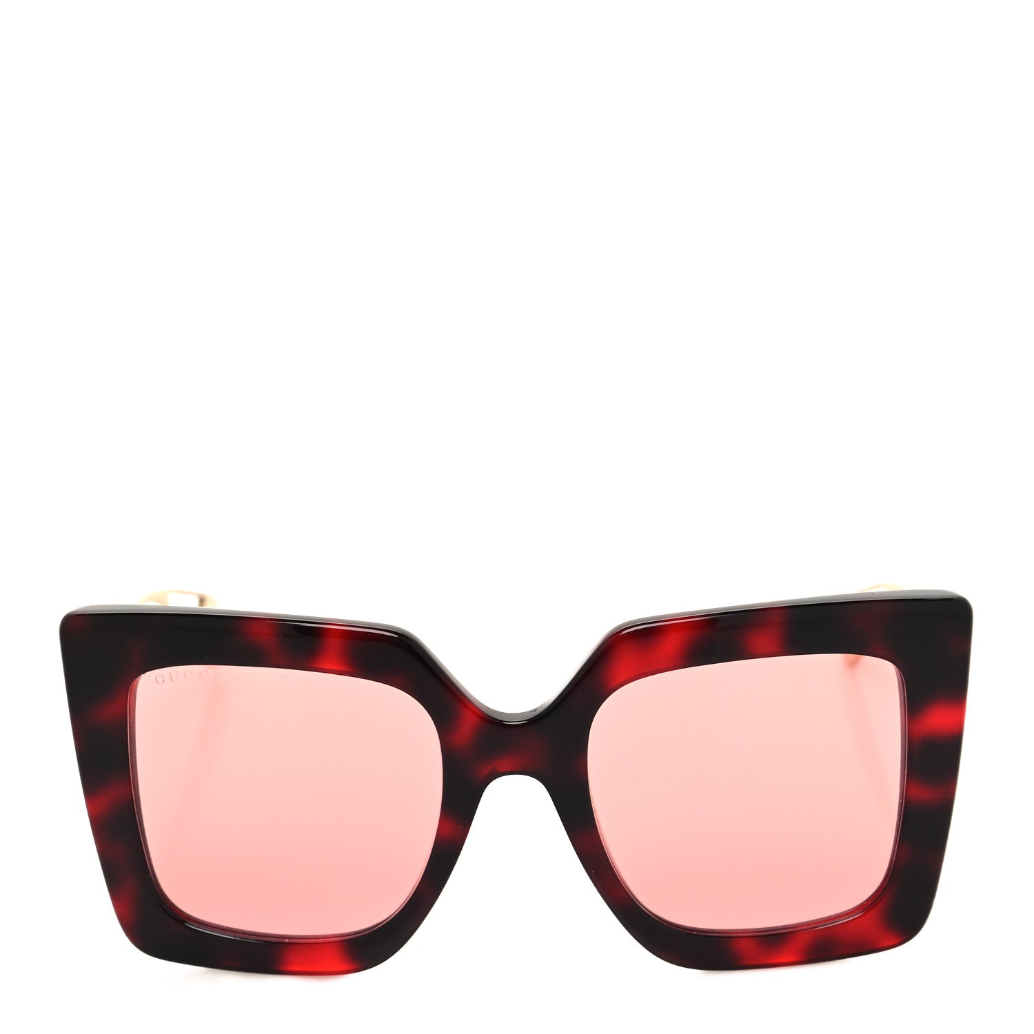 Gucci Acetate Oversize Square Frame GG0435S Sunglasses Red Havana 2 of 8