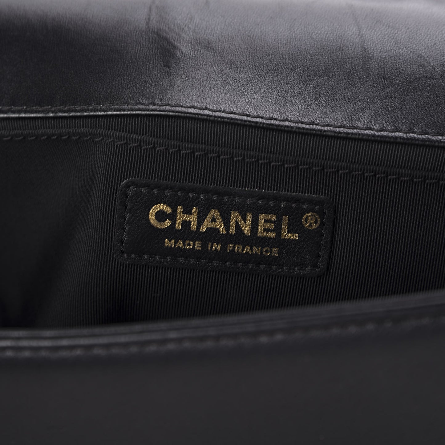 Lambskin Quilted Medium Boy Flap Black