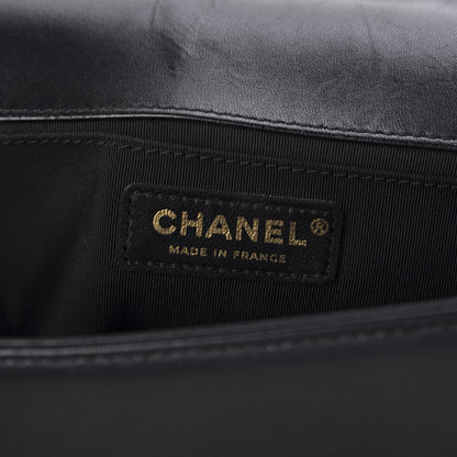Chanel Lambskin Quilted Medium Boy Flap Black 8 of 13