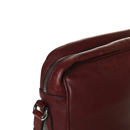 Gucci Pebbled Calfskin Medium Soho Messenger Bag Burgundy 16 of 18
