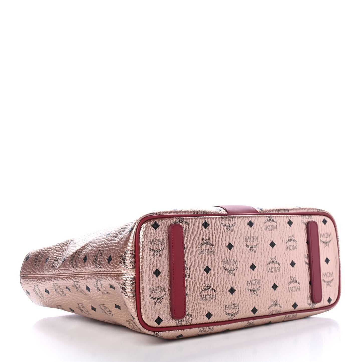 Metallic Visetos Medium Anya Shopper Tote Champagne Gold