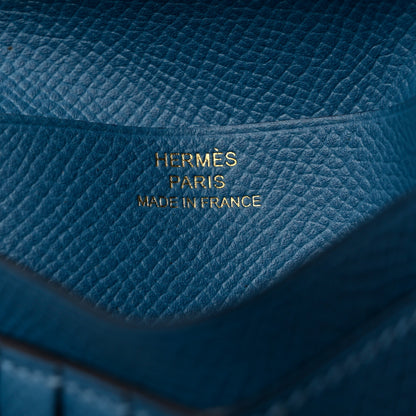 Hermes Epsom Bearn Compact Wallet Bleu Azur 6 of 8
