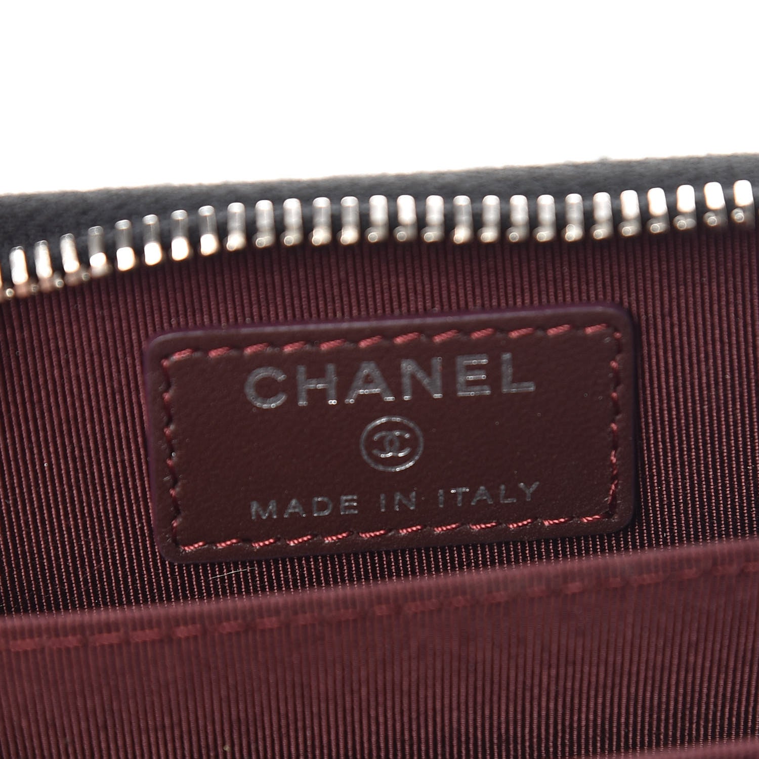 Chanel Lambskin Quilted Zip Around Coin Purse Wallet Black 6 of 8
