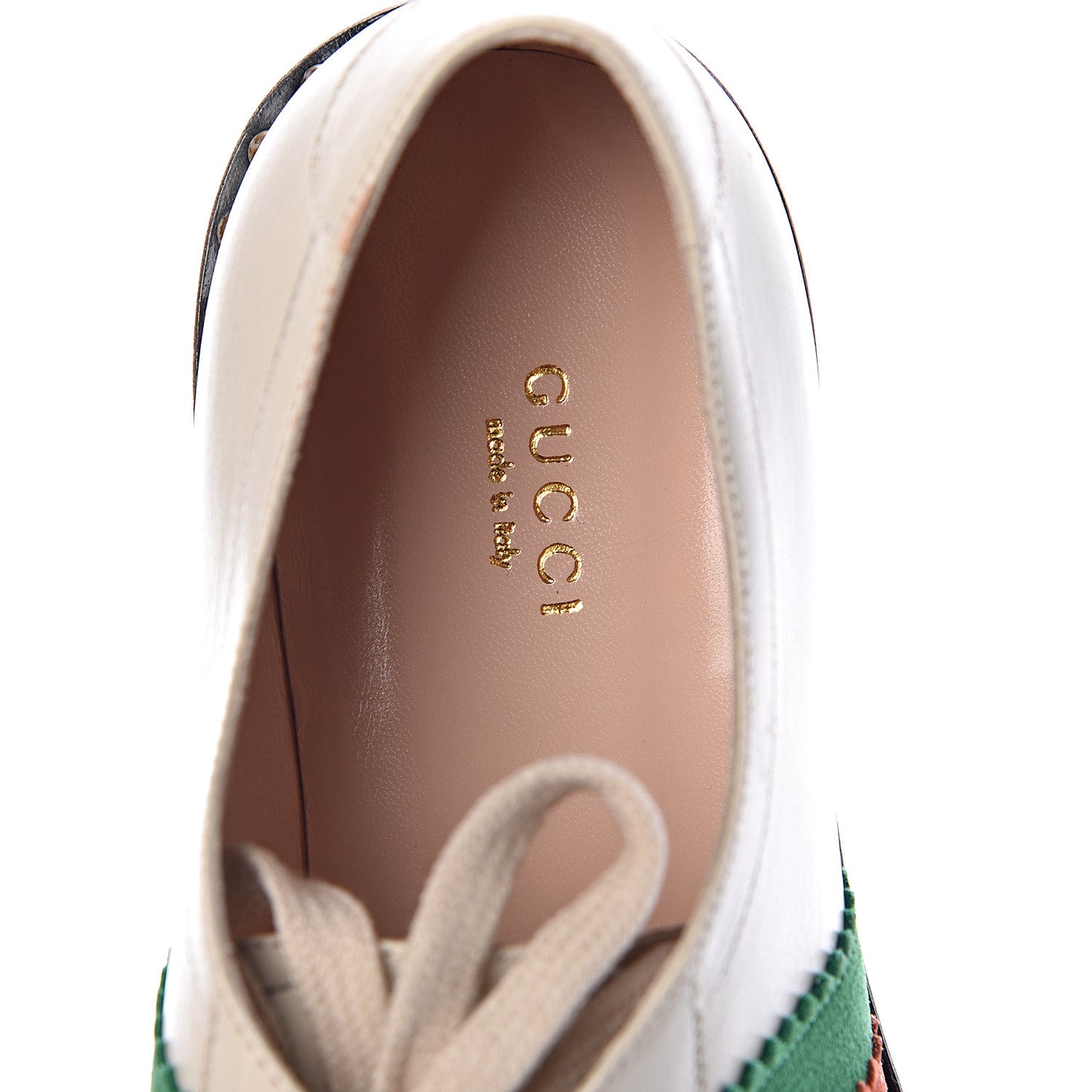 Calfskin Web Womens Lace-Up Bowling Shoe 38.5 White