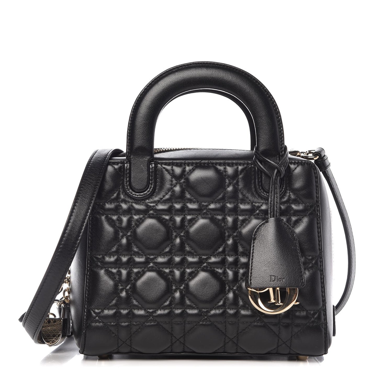 Lambskin Cannage Lily Tote Black