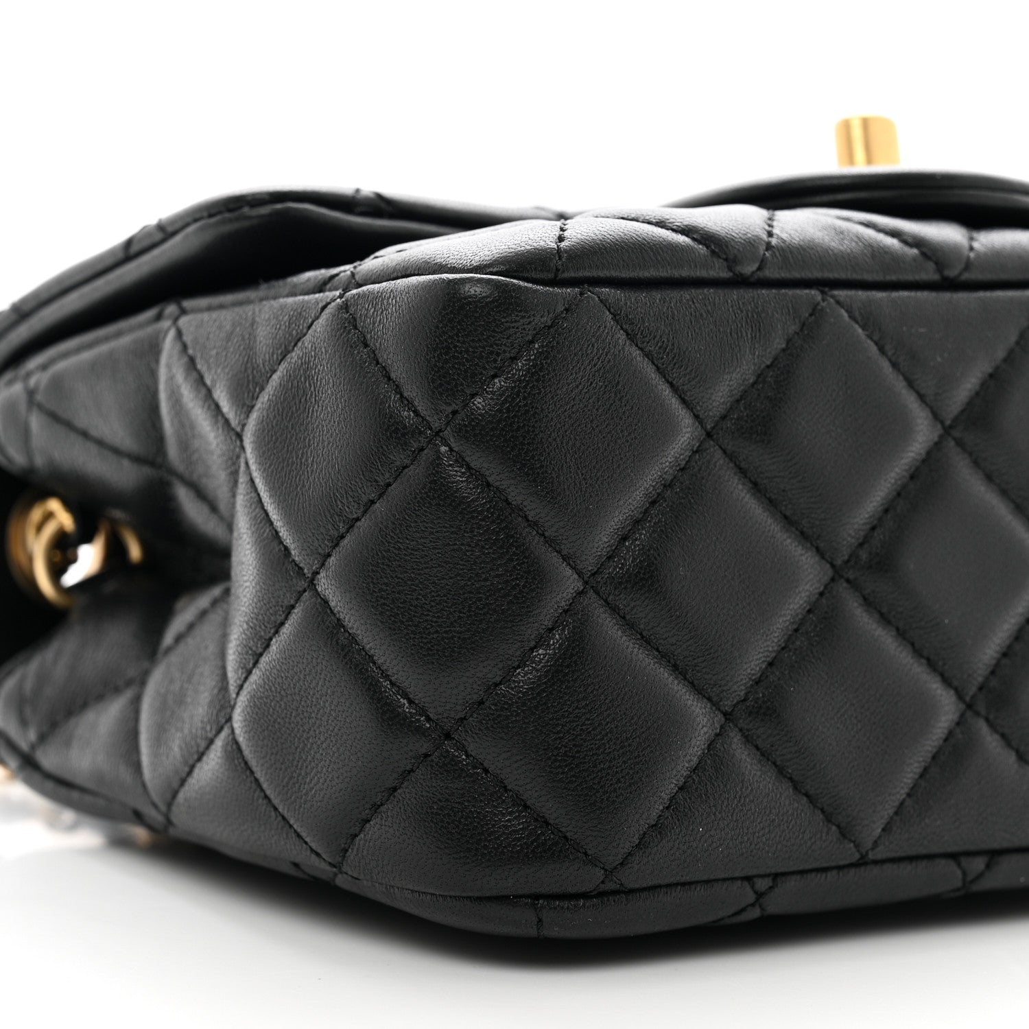 Chanel Lambskin Quilted Mini Pearl Crush Flap Black 9 of 10