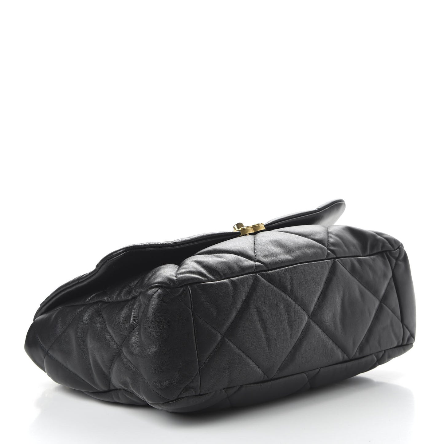 Goatskin Quilted Maxi 19 Flap Black