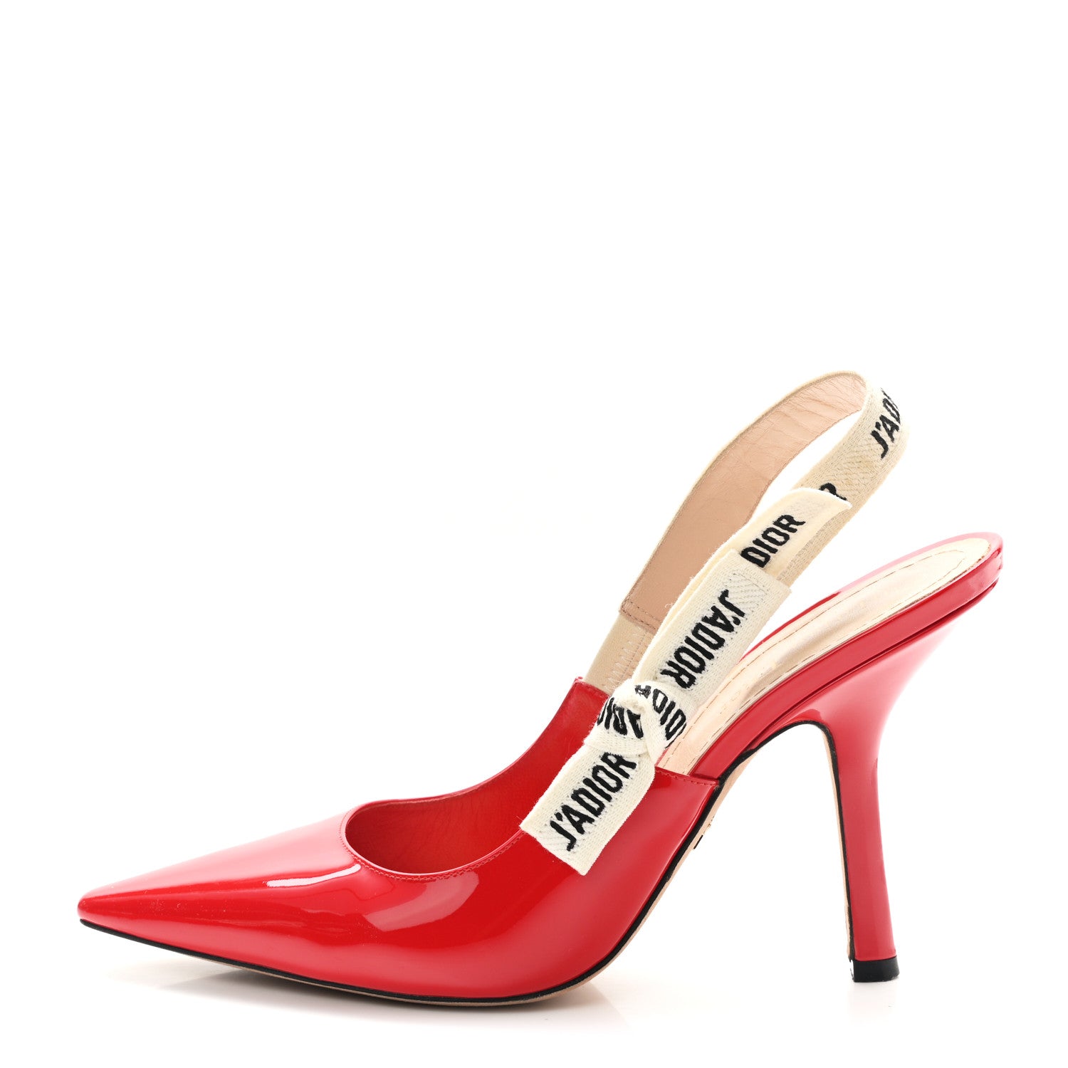 Christian Dior Patent Ribbon J'Adior Slingback 100mm Pumps 39 Red 1 of 9