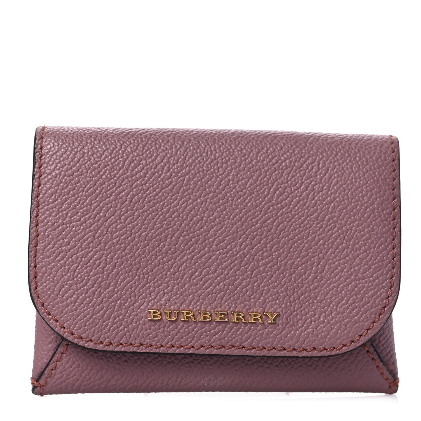 Soft Grain Calfskin Haymarket Check Mayfield Card Case Dusty Pink