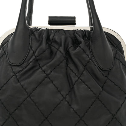 Chanel Calfskin Stitched Expandable Frame Bag Black 8 of 15