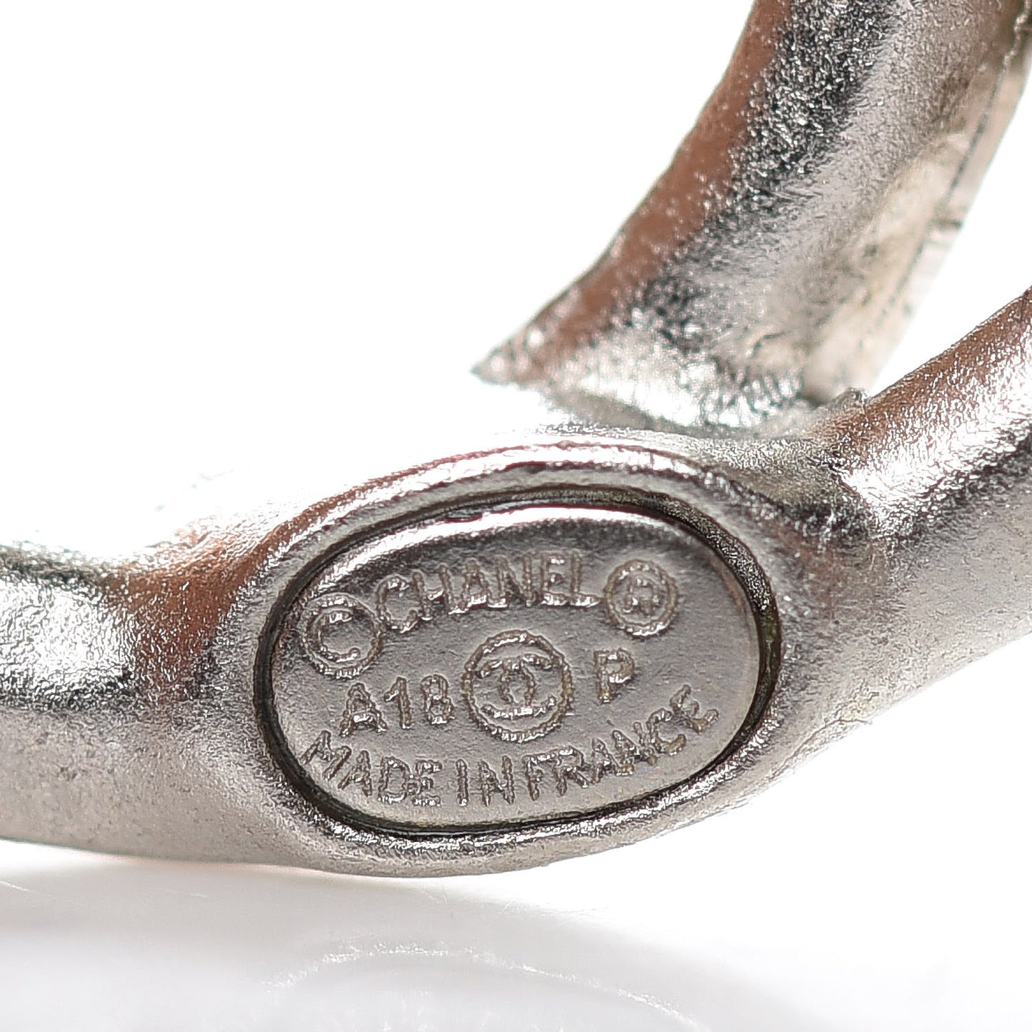 CC Hoop Drop Earrings Silver
