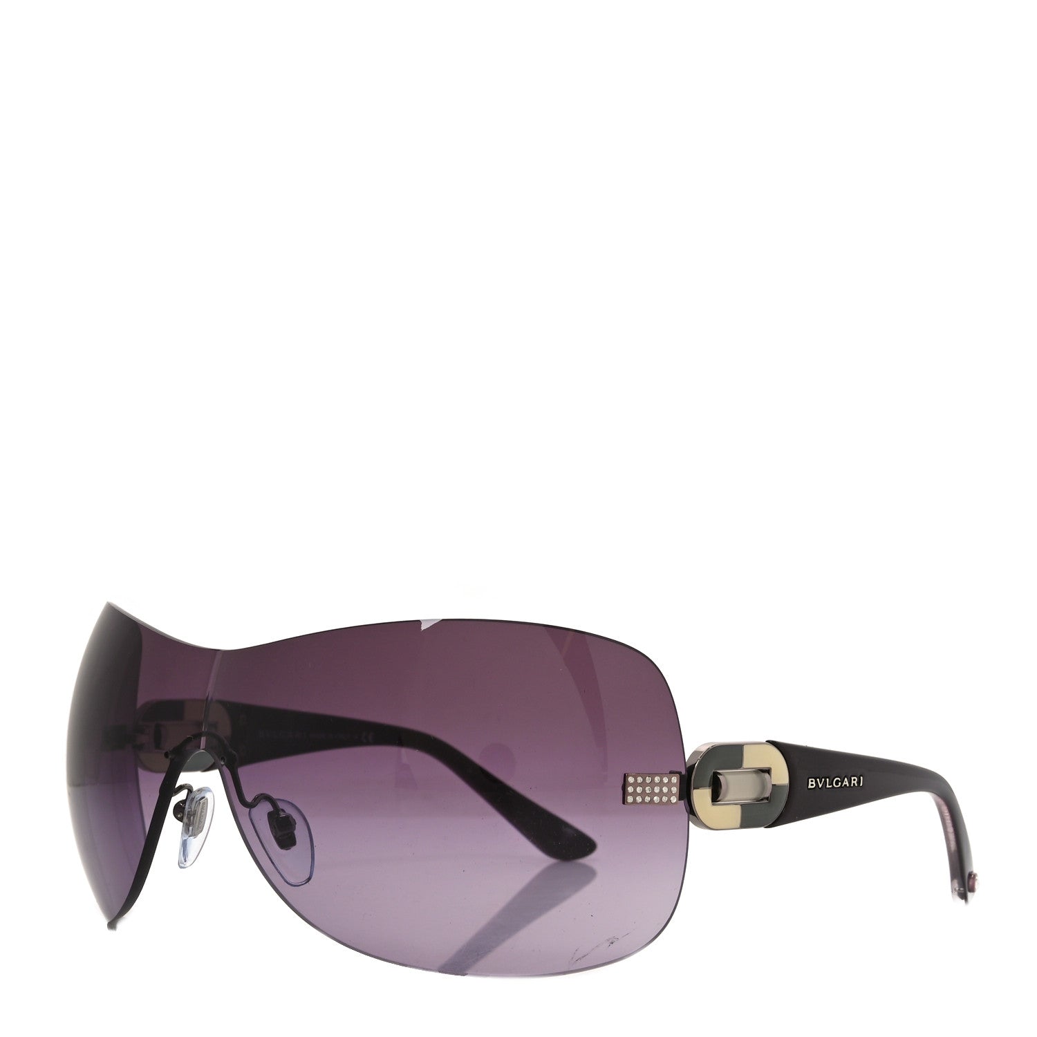 Bulgari Crystal Sunglasses 6054-B Purple 1 of 7