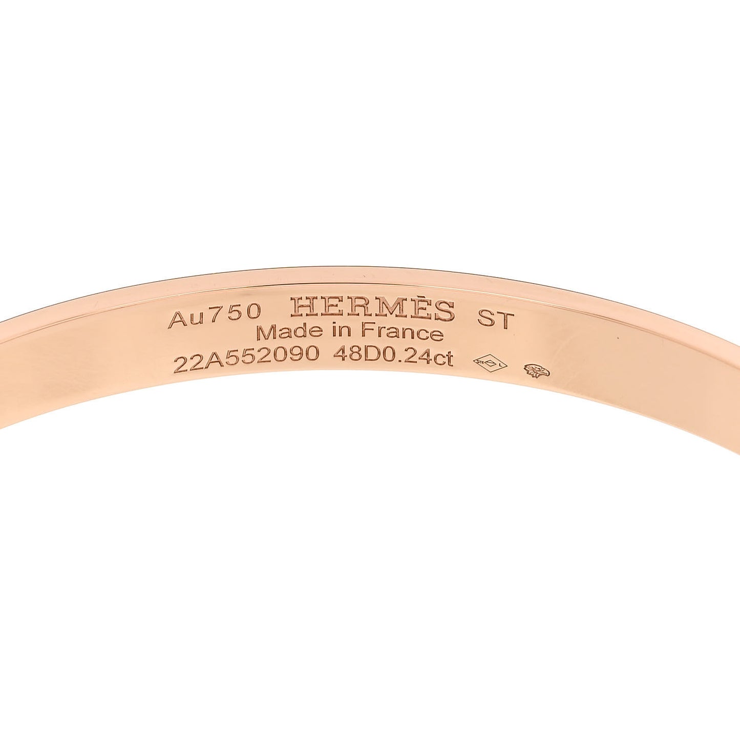 18K Rose Gold Diamond PM Collier De Chien Bracelet ST