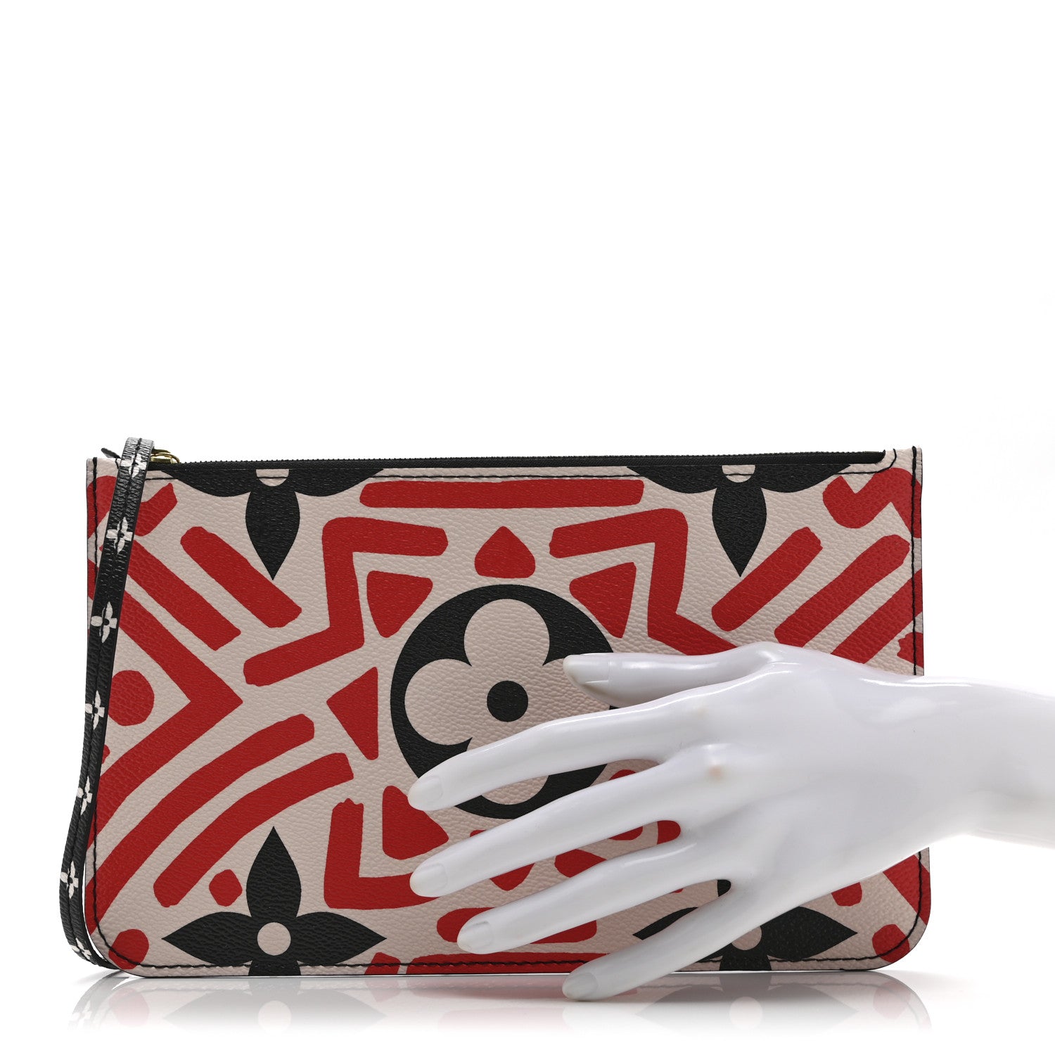 Louis Vuitton Monogram Giant Crafty Neverfull MM GM Pochette Creme Rouge Black 2 of 7