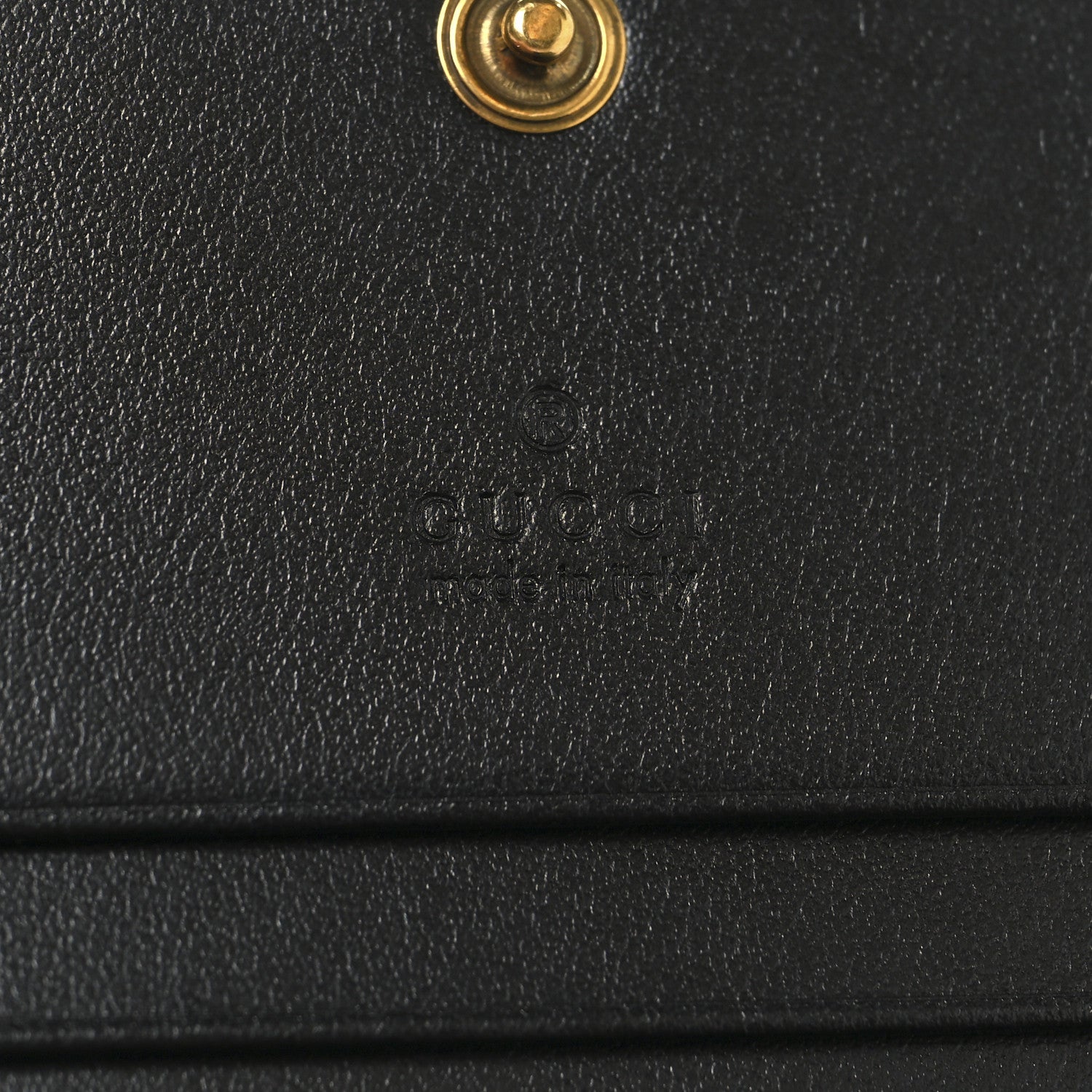 Gucci Calfskin Matelasse GG Marmont Card Case Wallet Black 7 of 8