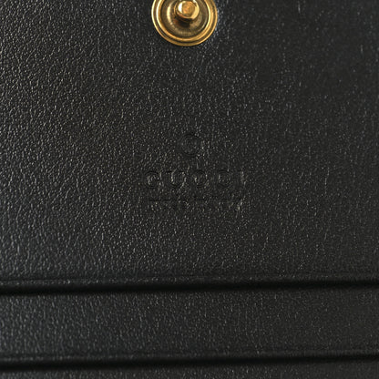 Gucci Calfskin Matelasse GG Marmont Card Case Wallet Black 7 of 8