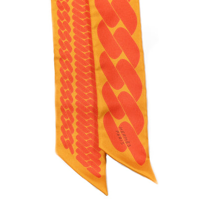 Hermes Silk Clic C'est Noue Twilly Jaune d'Or Orange 2 of 4