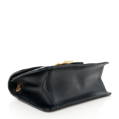 Salvatore Ferragamo Calfskin Quilted Gancini Medium Flap Bag Black 4 of 10