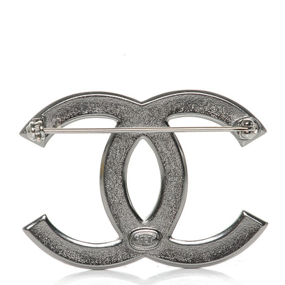 Chanel Crystal CC Brooch Silver 3 of 4