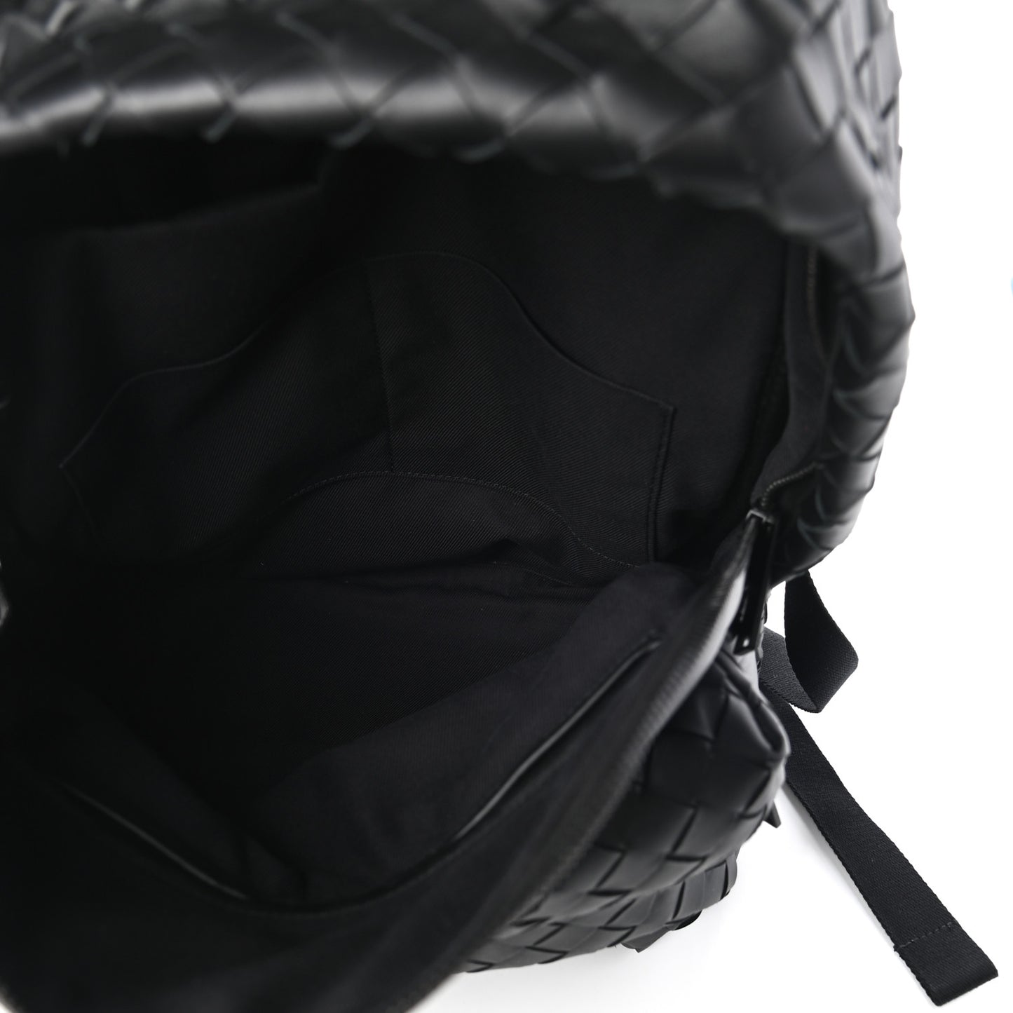Smooth Calfskin Intrecciato Backpack Black