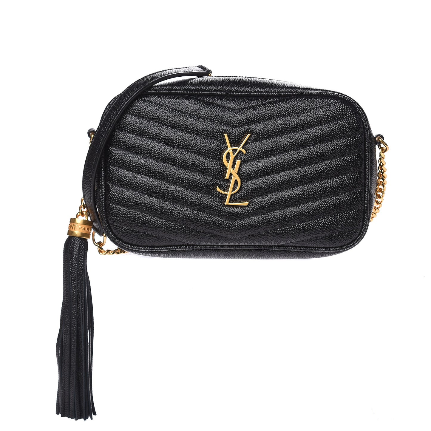 Grain De Poudre Matelasse Monogram Mini Lou Camera Bag Black