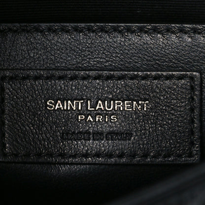 Saint Laurent Crinkled Lambskin Matelasse Monogram Baby Niki Chain Satchel Black 6 of 9