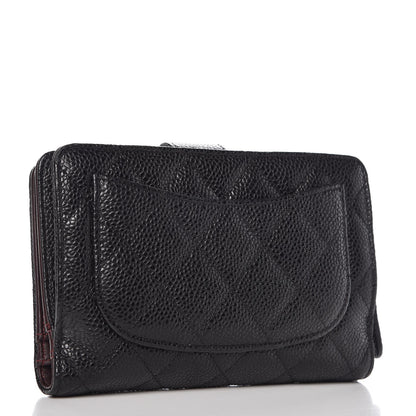 Chanel Caviar Quilted Zipped Pocket Wallet Black 3 of 11