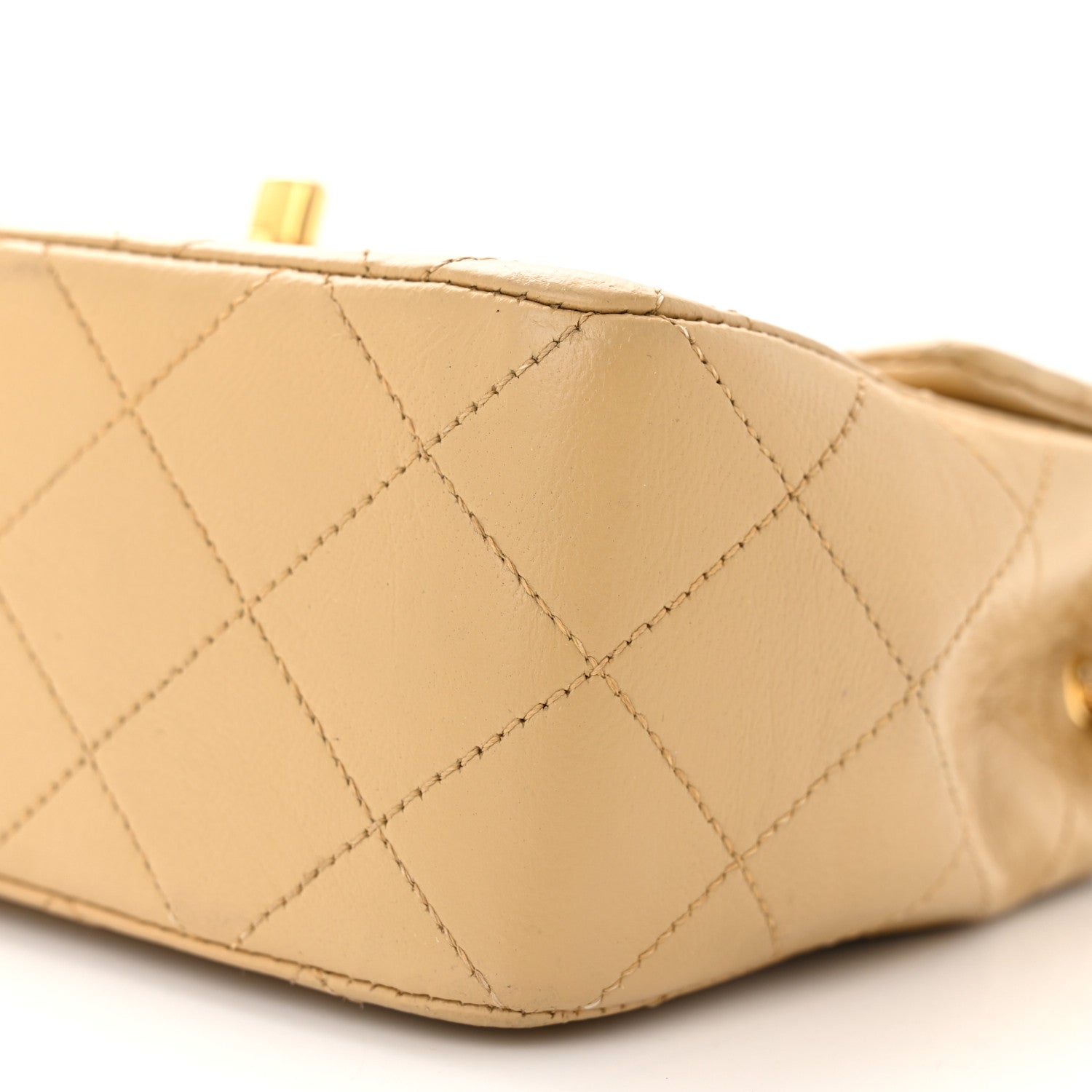 Chanel Lambskin Quilted Mini Square Flap Beige 10 of 10