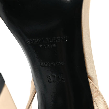 Saint Laurent Crepe Satin Crystal New Nuit 110 Sandals 37.5 Soft Nude 7 of 8