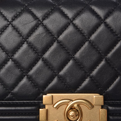 Chanel Lambskin Quilted Small Boy Flap Black 10 of 13