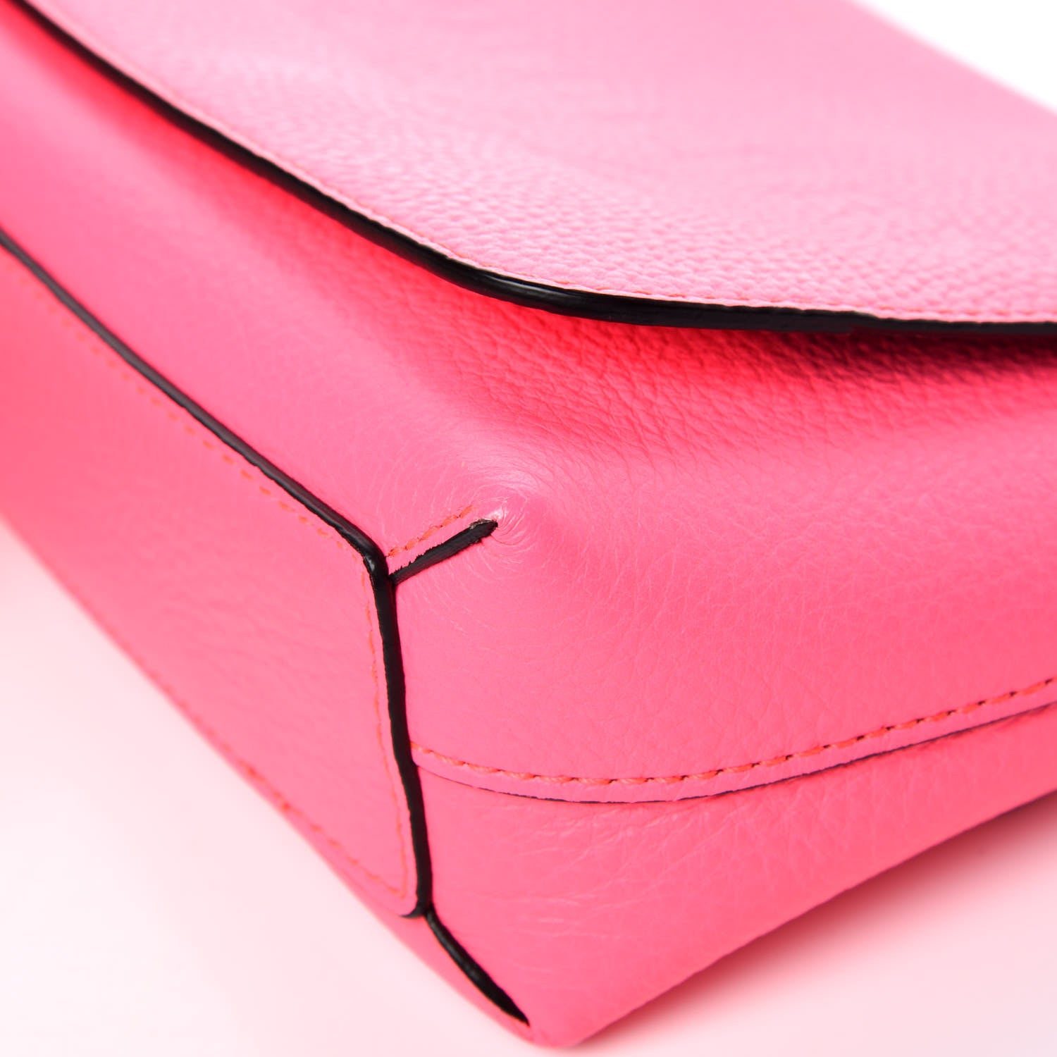 Burberry Calfskin Smooth Grain Small Burleigh Crossbody Bag Neon Pink 6 of 15
