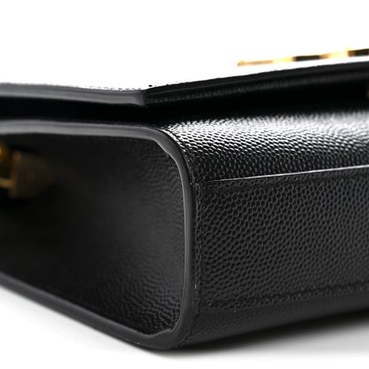 Saint Laurent Grain De Poudre Small Classic Monogram Kate Tassel Satchel Black 9 of 11